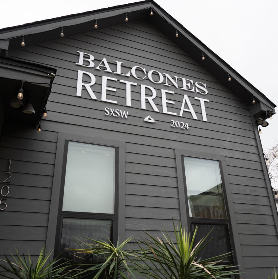 Balcones Retreat SXSW building sign