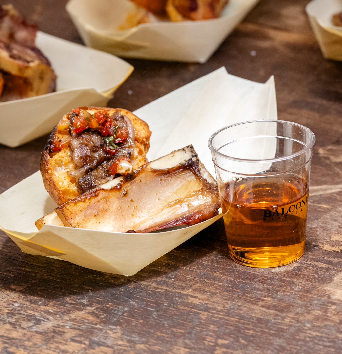 Bone marrow and neat pour of whisky